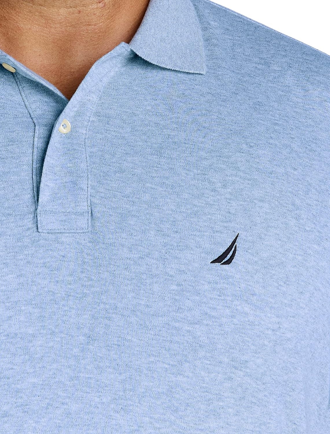 image:imageNautica Mens Classic Fit Short Sleeve Dual Tipped Collar Polo ShirtNew Deep Anchor Heather