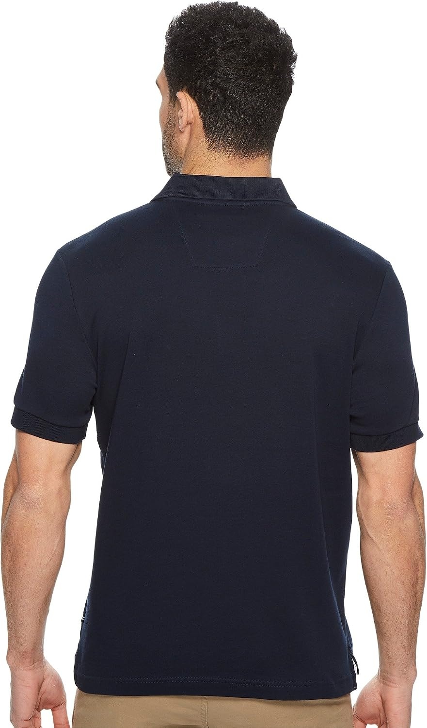 image:imageNautica Mens Classic Fit Short Sleeve Dual Tipped Collar Polo ShirtNew Navy