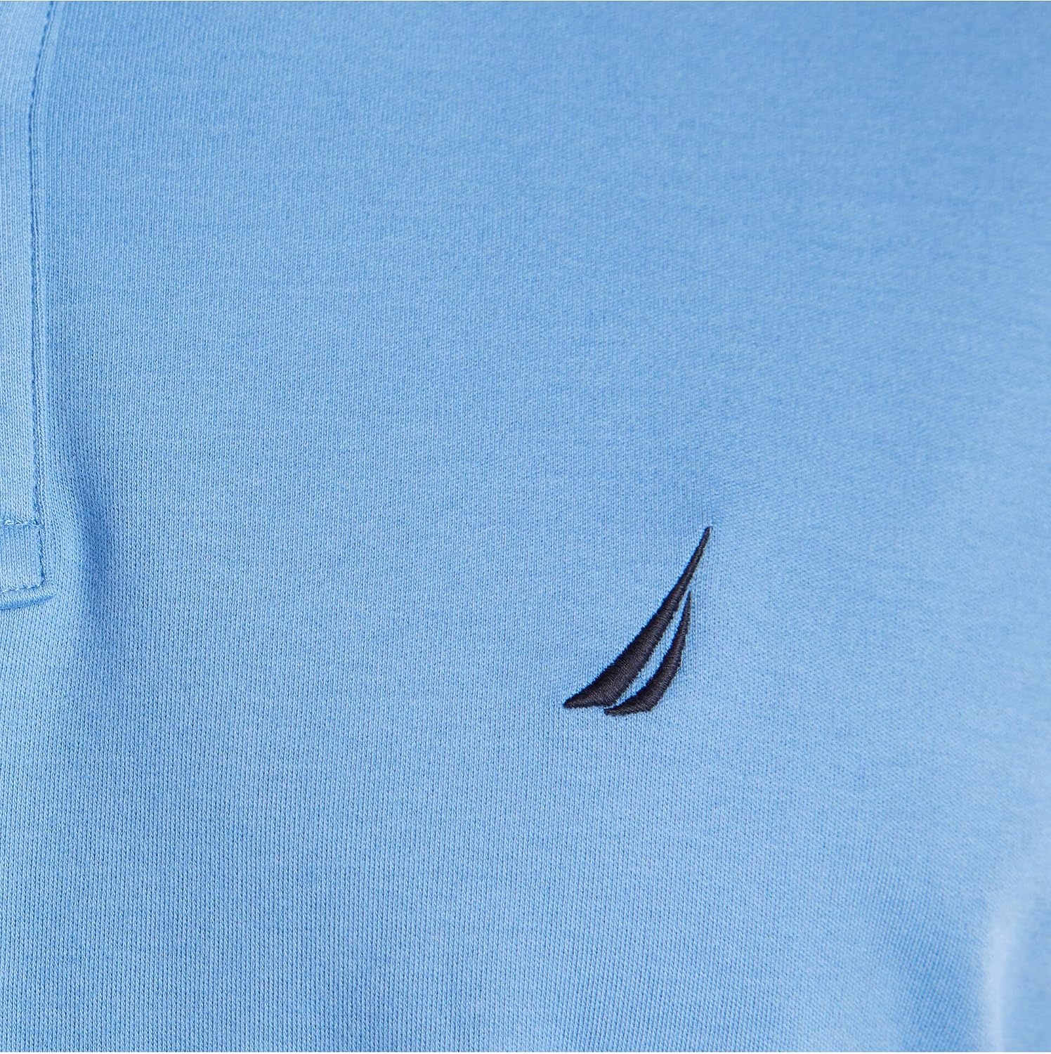 image:imageNautica Mens Classic Fit Short Sleeve Dual Tipped Collar Polo ShirtRivieria Blue Solid
