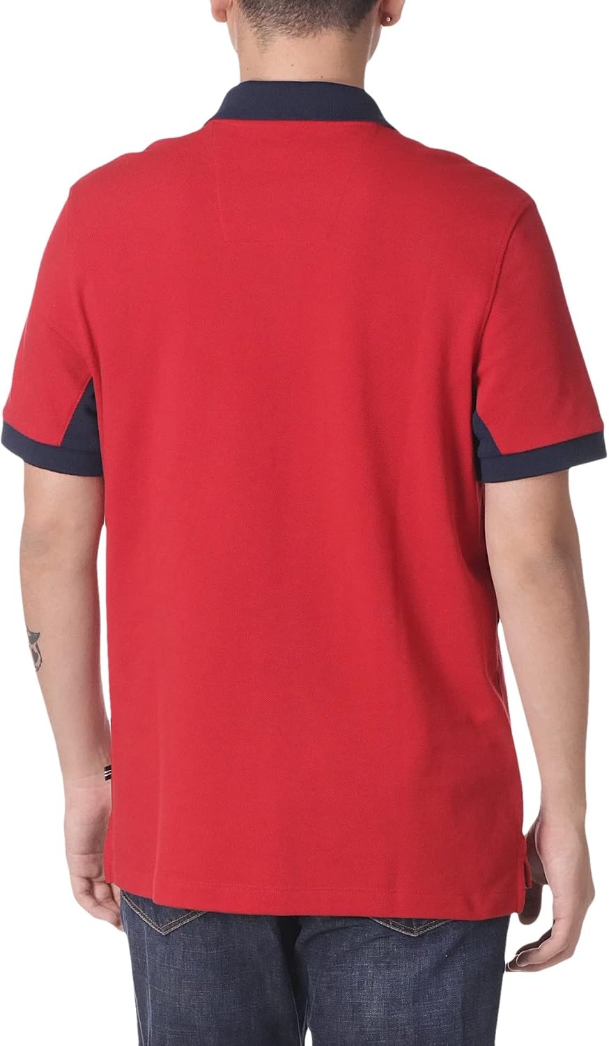 image:imageNautica Mens Classic Fit Short Sleeve Performance Pique Polo ShirtNautica Red