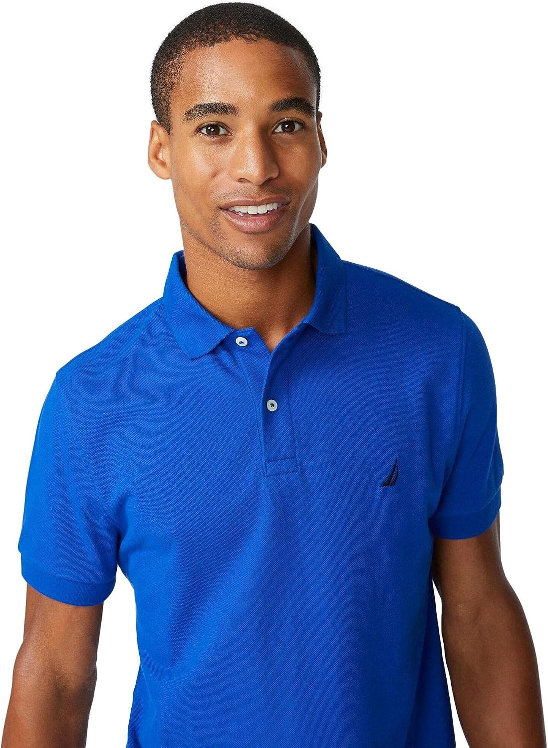 image:imageNautica Mens Classic Fit Short Sleeve Solid Soft Cotton Polo ShirtBright Cobalt