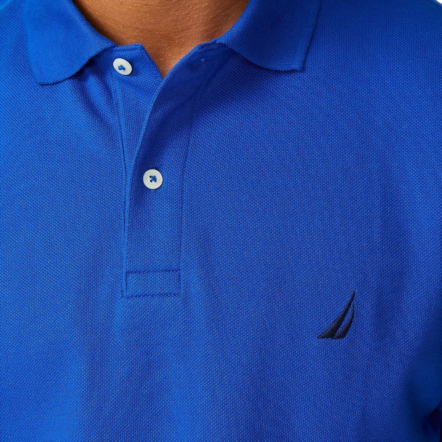 image:imageNautica Mens Classic Fit Short Sleeve Solid Soft Cotton Polo ShirtBright Cobalt