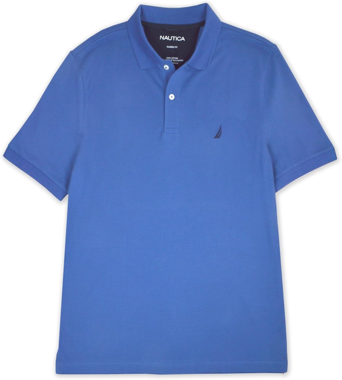 image:imageNautica Mens Classic Fit Short Sleeve Solid Soft Cotton Polo ShirtUnion Blue