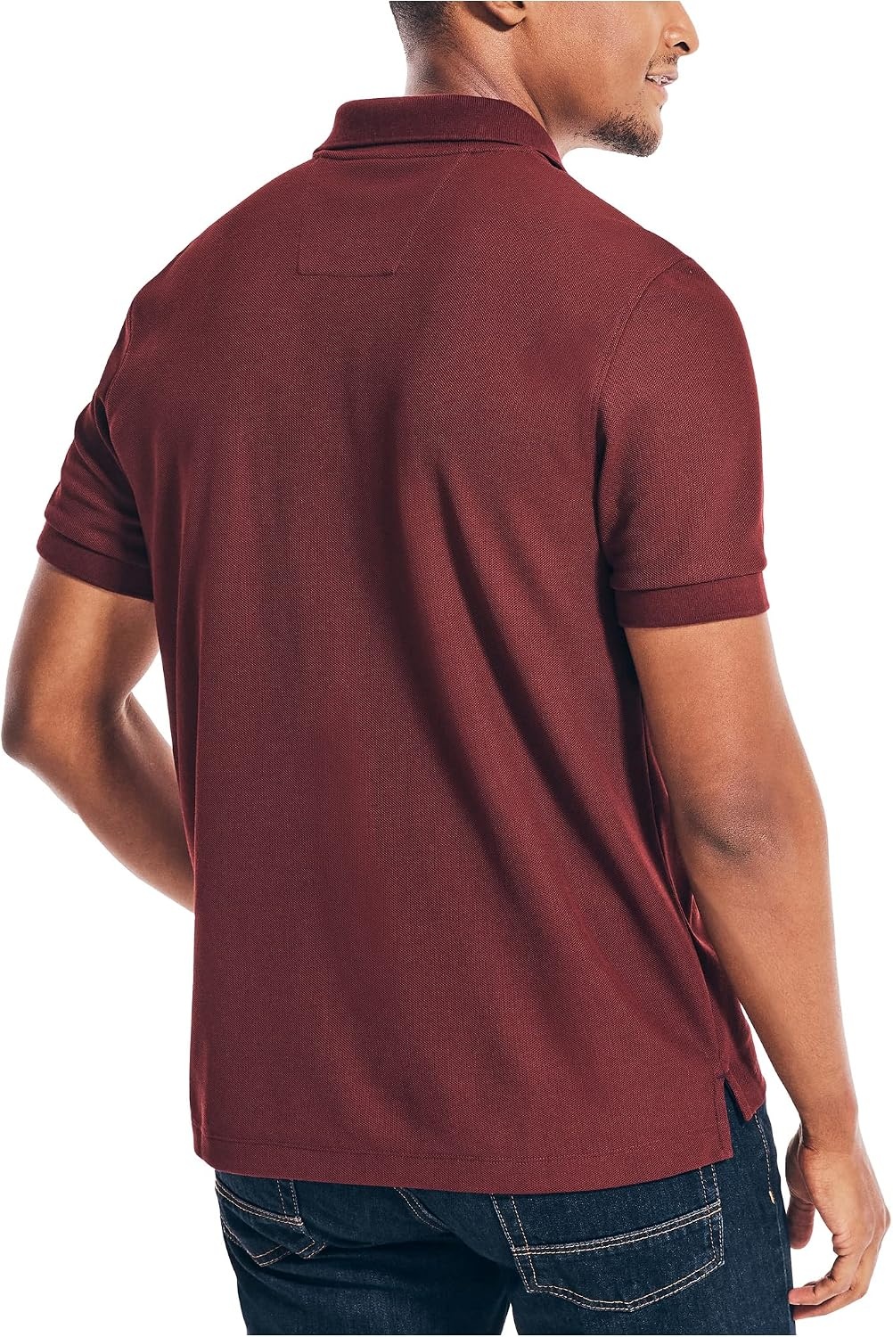 image:imageNautica Mens Classic Short Sleeve Solid Performance Deck Polo ShirtRoyal Burgundy