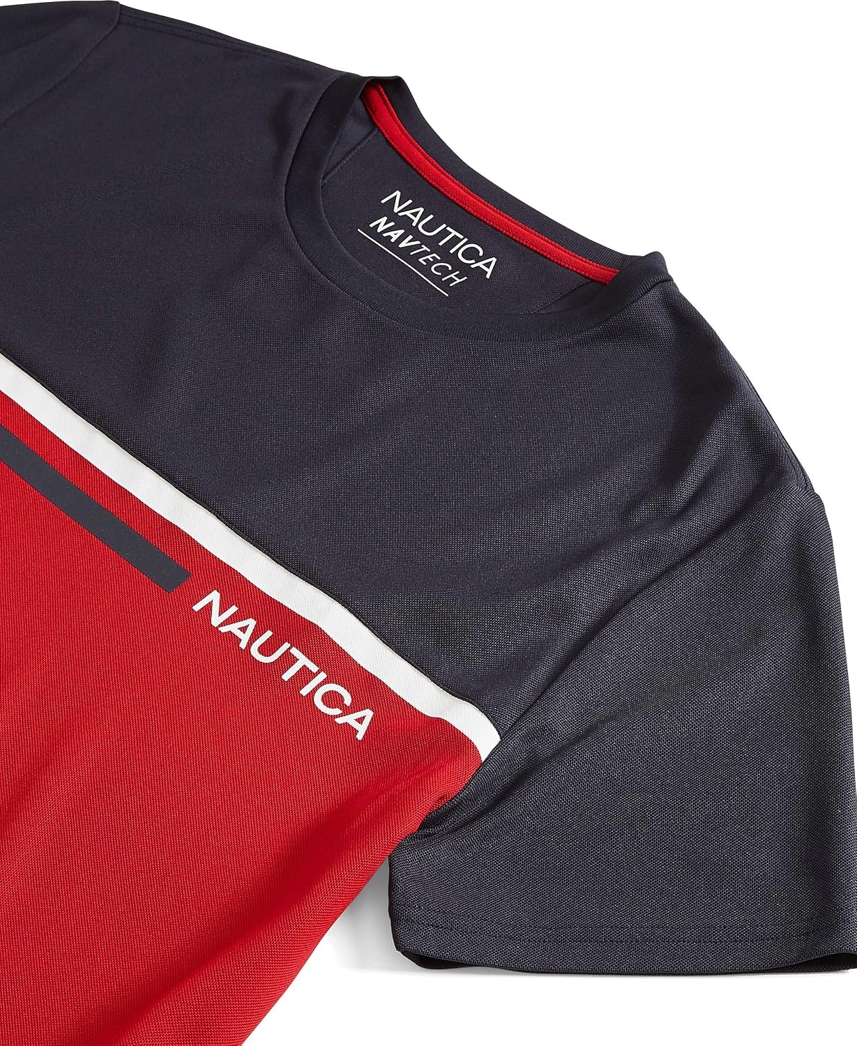 image:imageNautica Mens Nautica Mens Navtech Colorblock TeeNautica Red