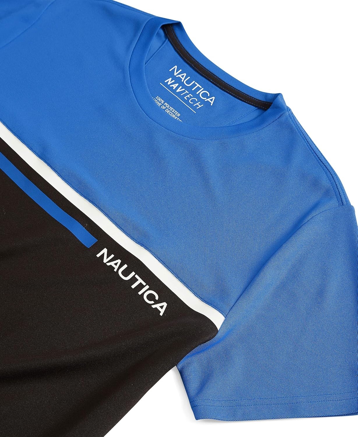 image:imageNautica Mens Nautica Mens Navtech Colorblock TeeSpinner Blue