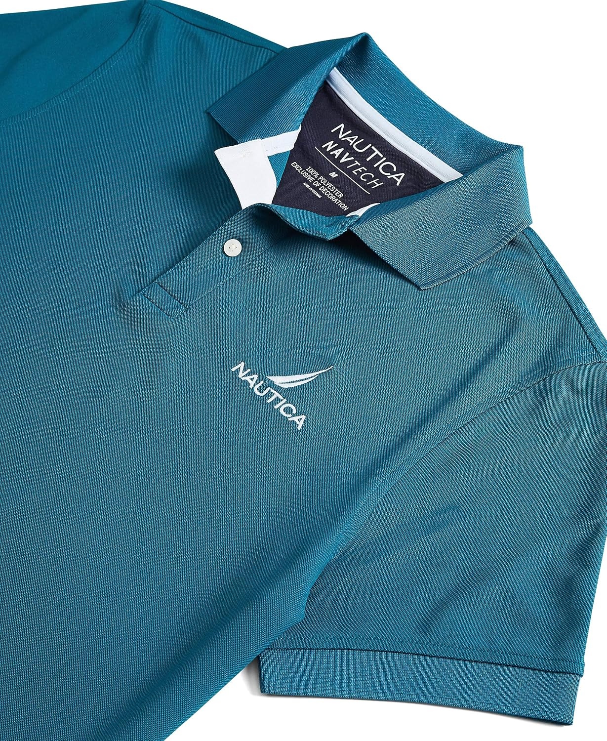 image:imageNautica Mens Nautica Mens Navtech Stripe Collar PoloBlue Coral