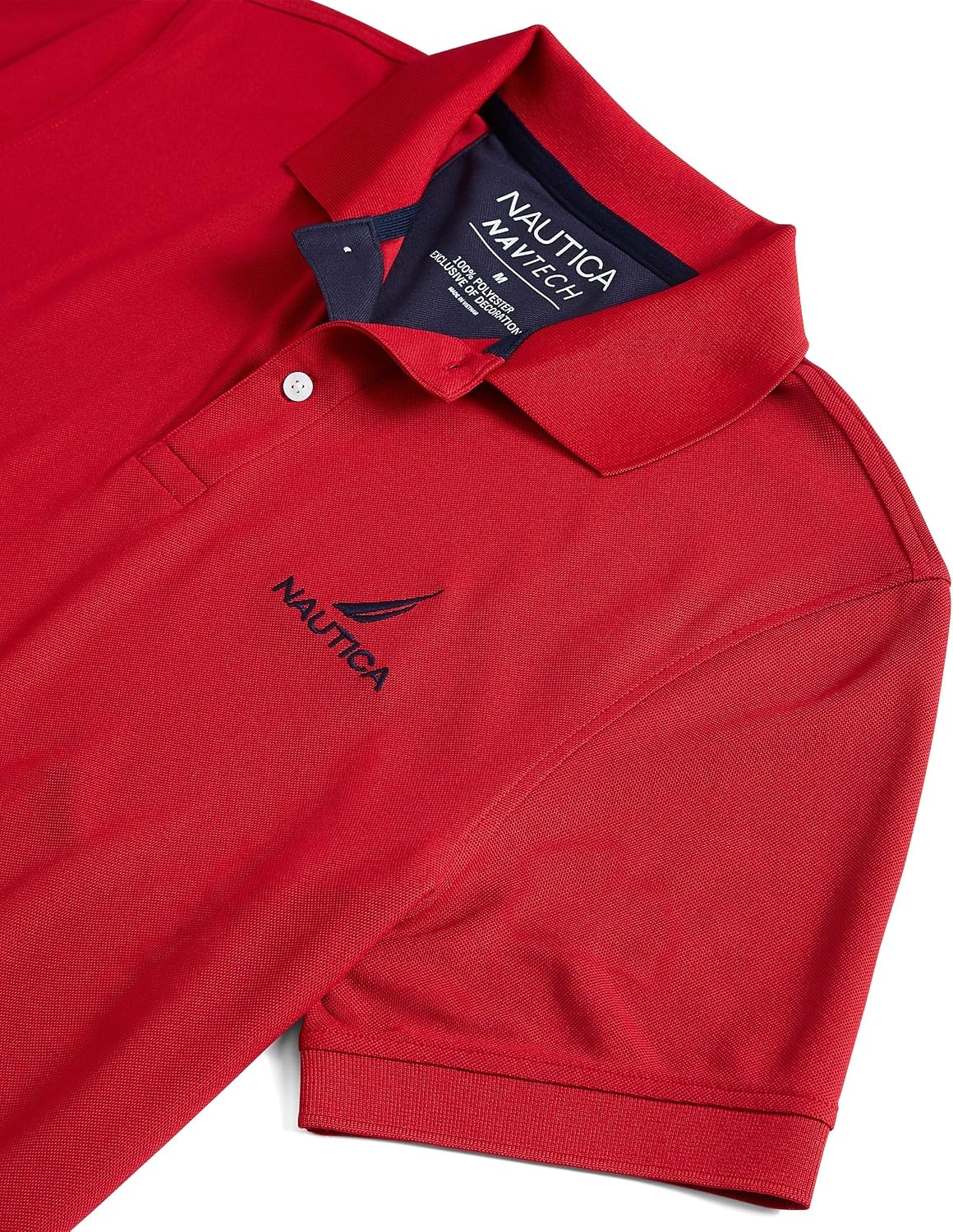 image:imageNautica Mens Nautica Mens Navtech Stripe Collar PoloNautica Red