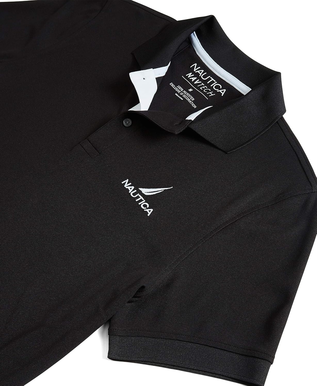 image:imageNautica Mens Nautica Mens Navtech Stripe Collar PoloTrue Black