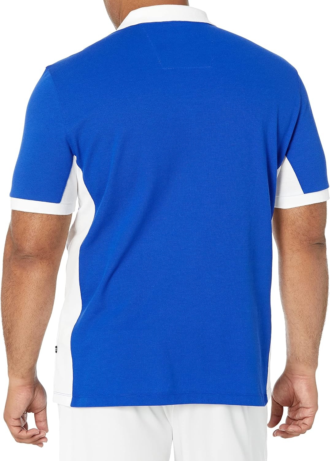 image:imageNautica Mens Short Sleeve Color Block Performance Pique Polo ShirtBright Cobalt