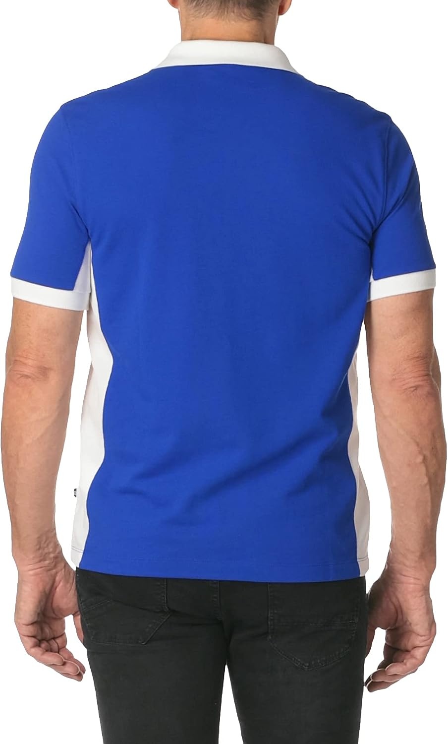 image:imageNautica Mens Short Sleeve Color Block Performance Pique Polo ShirtBright Cobalt