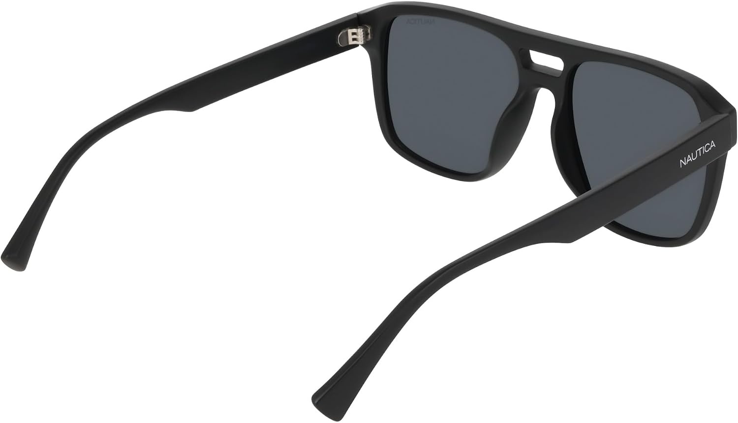 image:imageNautica Mens Sunglasses N918SP Matte Black with Solid Smoke Polarized Lens