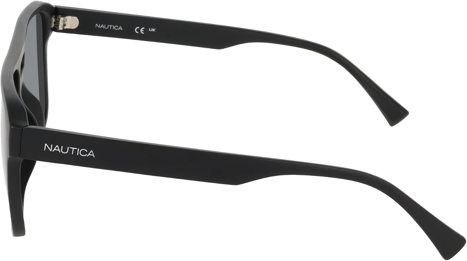 image:imageNautica Mens Sunglasses N918SP Matte Black with Solid Smoke Polarized Lens