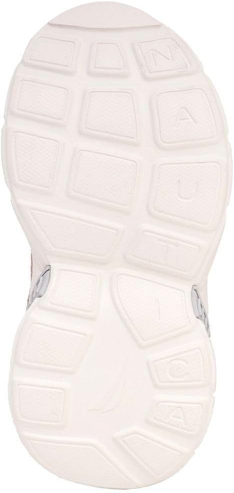 image:imageNautica Toddler Boys amp Girls Athletic Running Sneakers Lightweight Breathable Mesh Tennis Shoes with Bungee Laces Comfortable Walking amp School FootwearPink Bone Grey