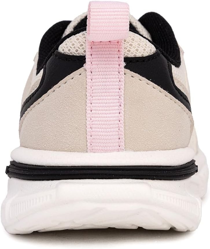 image:imageNautica Toddler Boys amp Girls Athletic Running Sneakers Lightweight Breathable Mesh Tennis Shoes with Bungee Laces Comfortable Walking amp School FootwearBone Black Gold