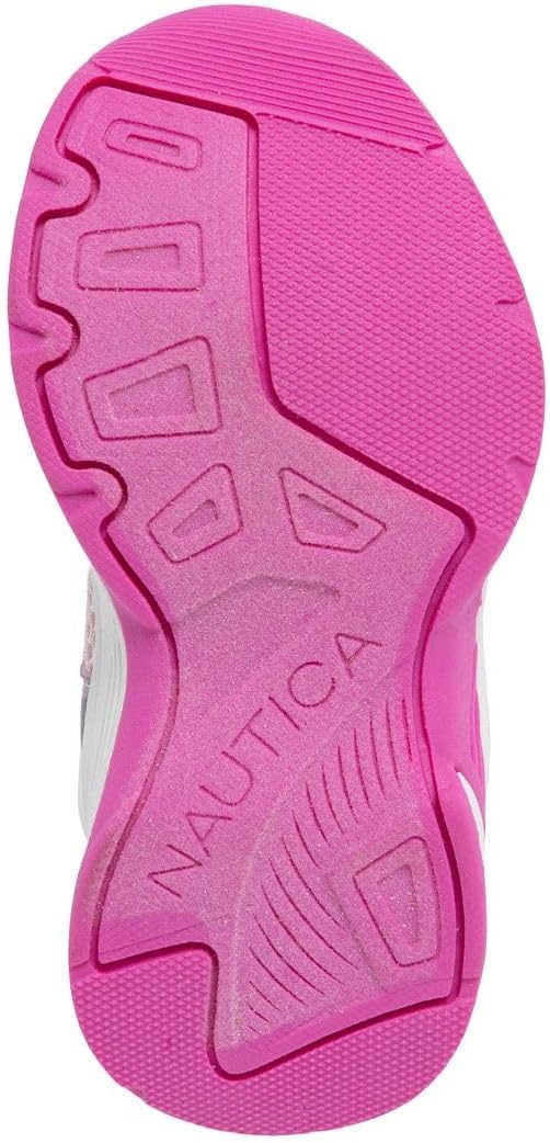 image:imageNautica Toddler Boys amp Girls Athletic Running Sneakers Lightweight Breathable Mesh Tennis Shoes with Bungee Laces Comfortable Walking amp School FootwearPink Purple