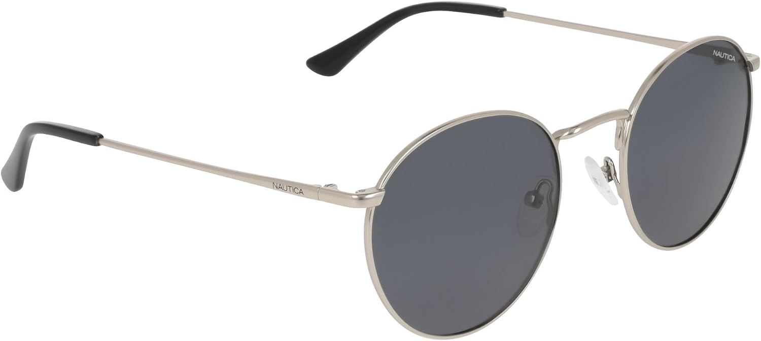 image:imageNautica Unisex N110sp Round SunglassesMatte Silver