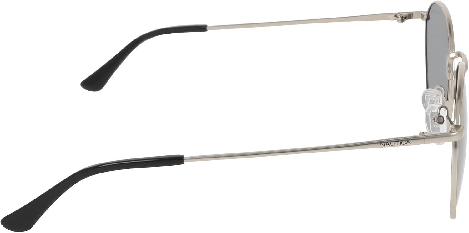 image:imageNautica Unisex N110sp Round SunglassesMatte Silver