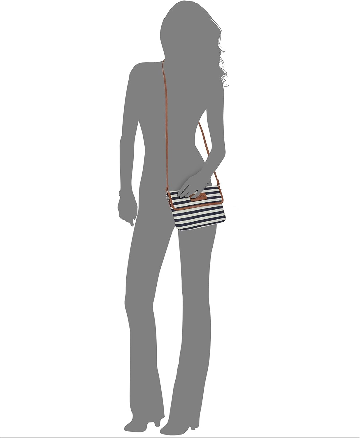 image:imageNautica Womens Rfid Blocking Mini CrossbodyIndigoBoneSand
