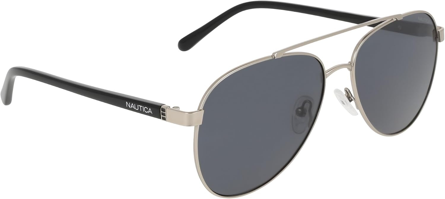 image:imageNautica mens N111sp Pilot SunglassesMatte Silver
