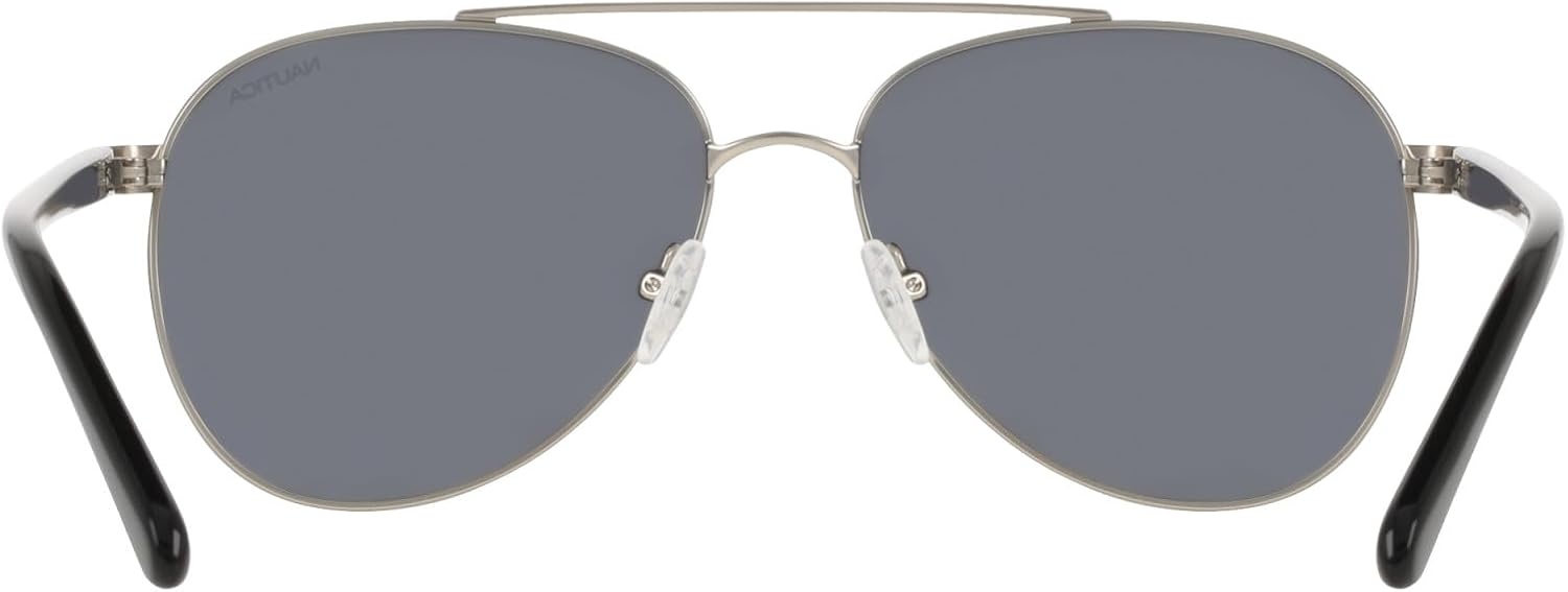 image:imageNautica mens N111sp Pilot SunglassesMatte Silver