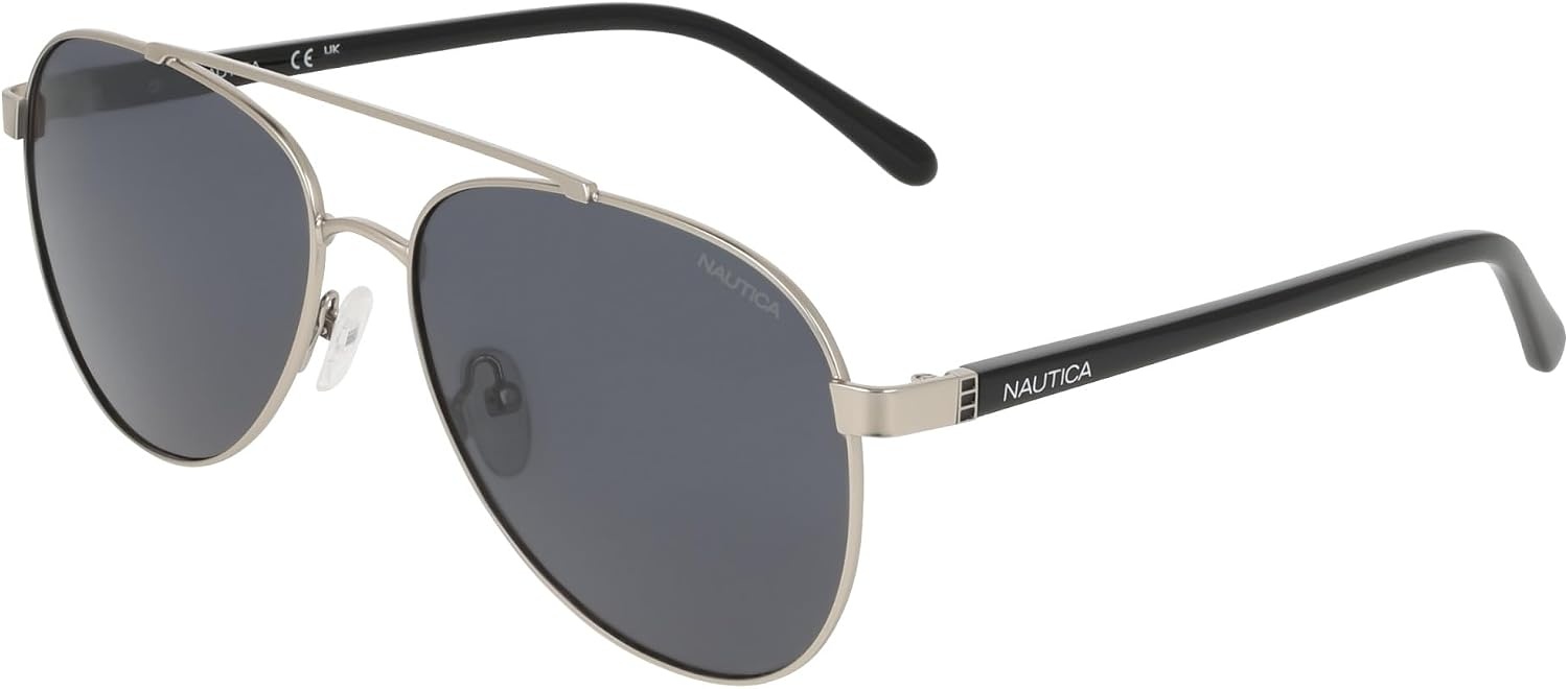 image:imageNautica mens N111sp Pilot SunglassesMatte Silver