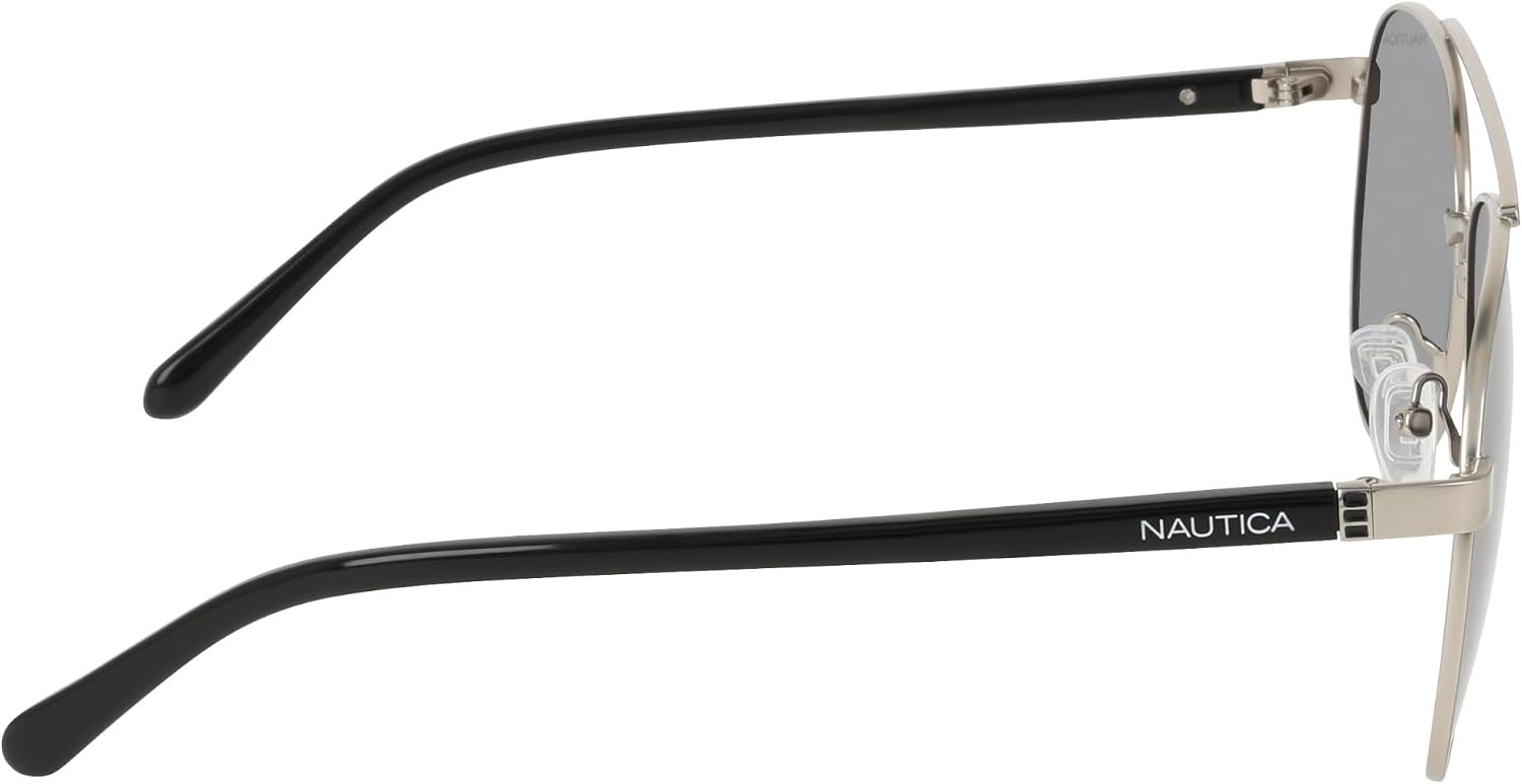 image:imageNautica mens N111sp Pilot SunglassesMatte Silver