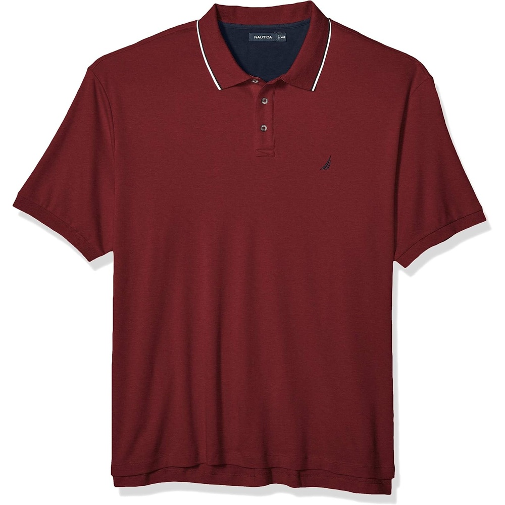 image:imageNautica Mens Classic Fit Short Sleeve Dual Tipped Collar Polo ShirtBarolo