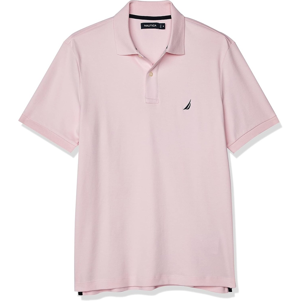image:imageNautica Mens Classic Fit Short Sleeve Dual Tipped Collar Polo ShirtCradle Pink