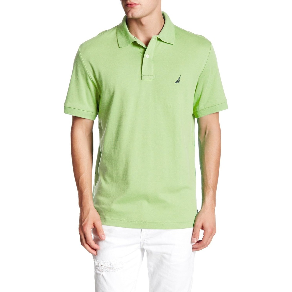 image:imageNautica Mens Classic Fit Short Sleeve Dual Tipped Collar Polo ShirtPatina Green