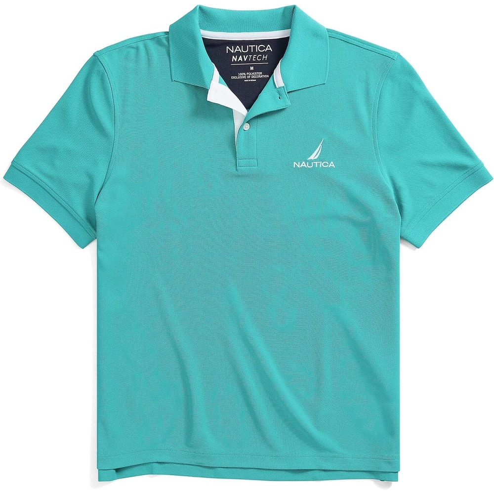 image:imageNautica Mens Nautica Mens Navtech Stripe Collar PoloSpectra Green