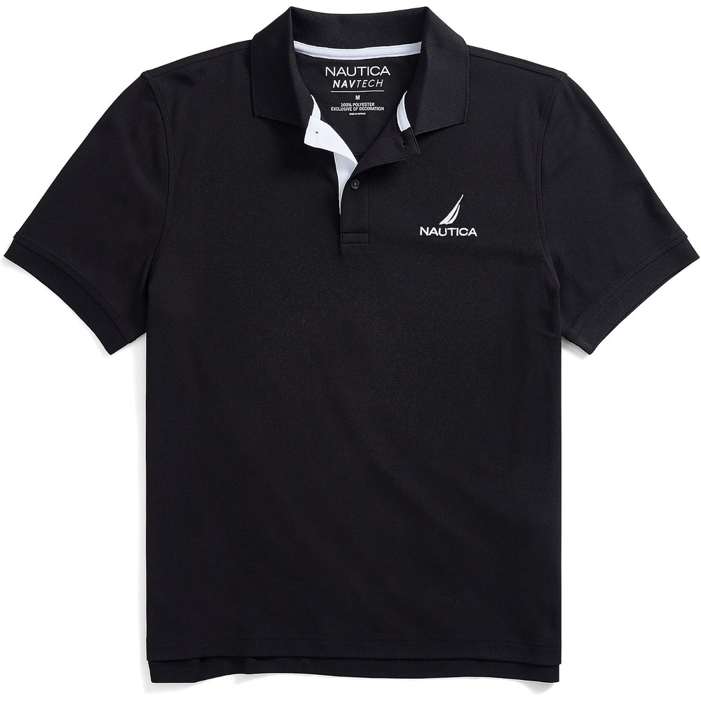 image:imageNautica Mens Nautica Mens Navtech Stripe Collar PoloTrue Black