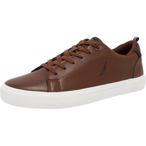 Nautica Men’s Casual Shoe, Classic Lace-Up Low Top Loafer, Fashion Sneaker – in Medium & Wide Width Sizes(Cognac)