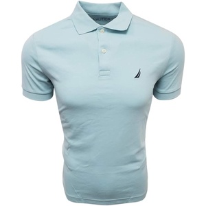Nautica Men’s Classic Fit Short Sleeve Solid Soft Cotton Polo Shirt(Harbor Mist)