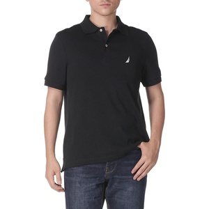 Nautica Men’s Classic Fit Short Sleeve Solid Soft Cotton Polo Shirt(New True Black)