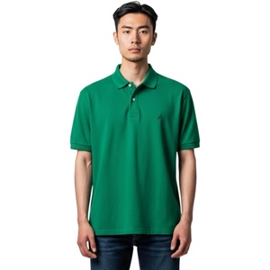 Nautica Men’s Classic Short Sleeve Solid Performance Deck Polo Shirt(Pacific Pine)