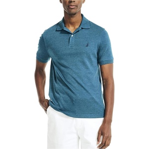 Nautica Men’s Interlock Polo(Blue Coral Heather)