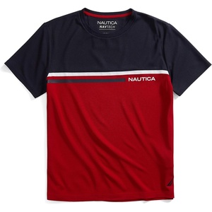 Nautica Men’s Nautica Men’s Navtech Colorblock Tee(Nautica Red)