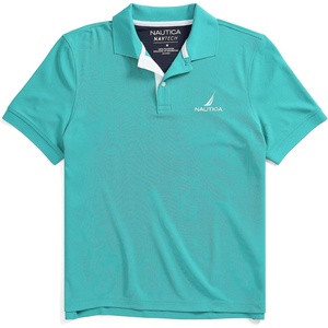 Nautica Men’s Nautica Men’s Navtech Stripe Collar Polo(Spectra Green)