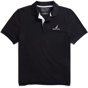 Nautica Men’s Nautica Men’s Navtech Stripe Collar Polo(True Black)