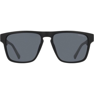 Nautica Men’s Sunglasses N920SP – Matte Black with Solid Smoke Polarized Lens
