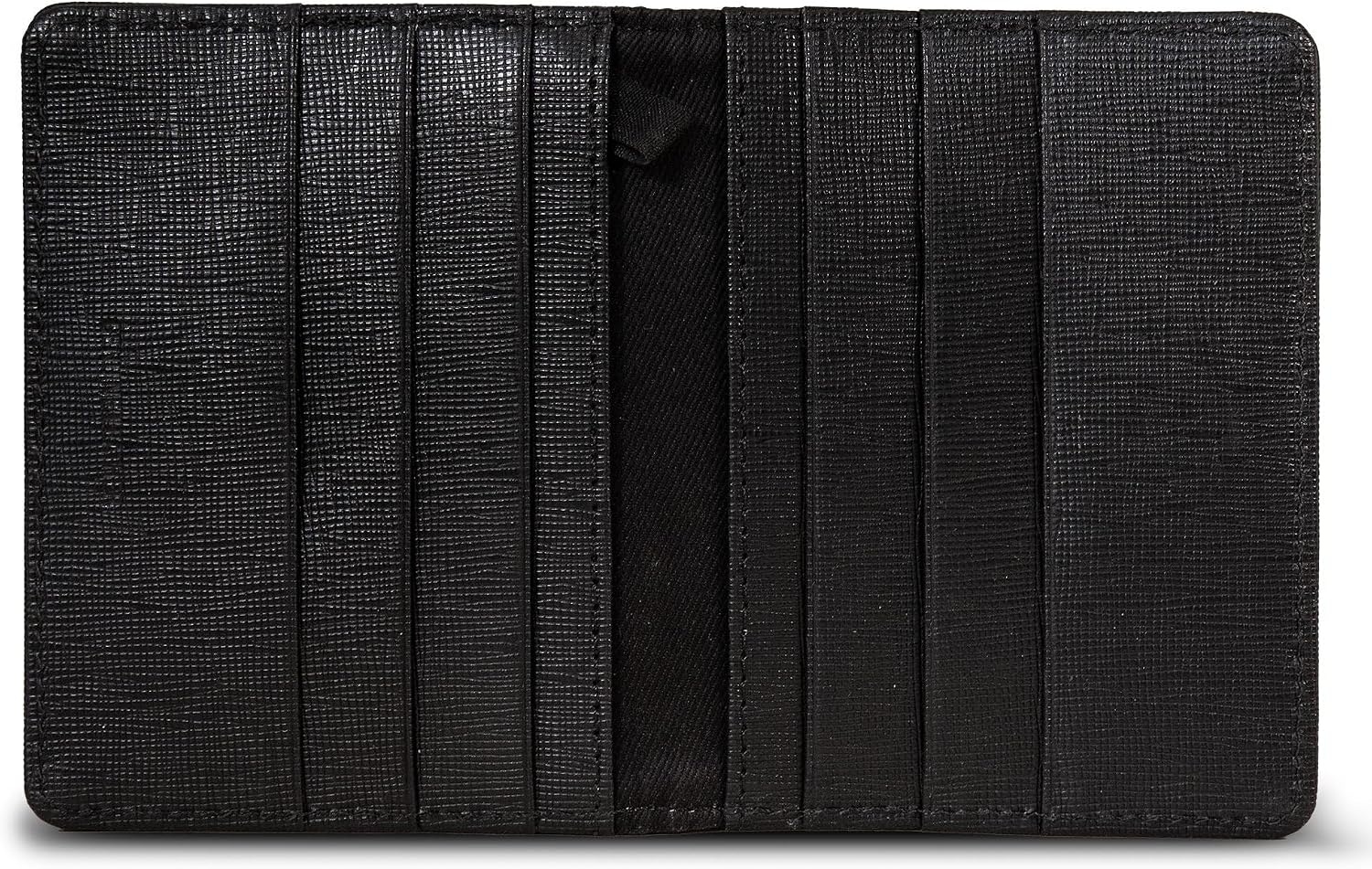 image:imageNautica Mens Slim Wallet Card Case RFID Blocking ID Window Minimalist Lightweight Genuine LeatherSaffiano Black