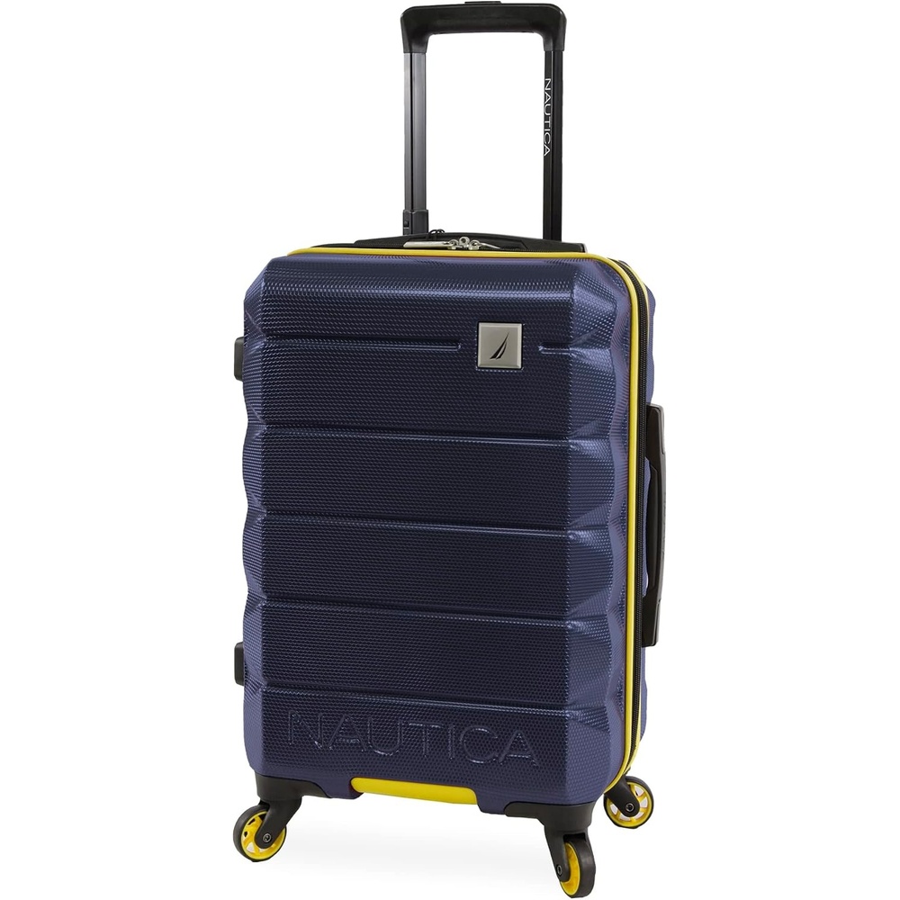 image:imageNautica Quest 29 Check In Hardside Spinner LuggageNavy  Yellow