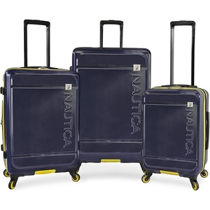 Nautica Roadie 3pc Hardside Luggage Set(Navy/Yellow)