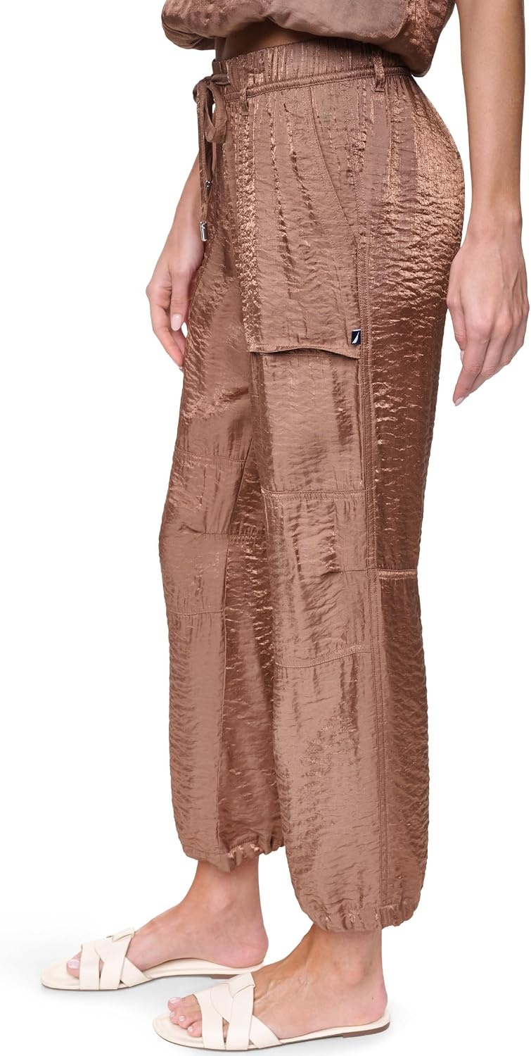 image:imageNautica Womens Cotton Poplin Caspian Utility PantBarley