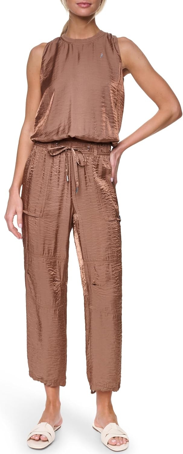 image:imageNautica Womens Cotton Poplin Caspian Utility PantBarley