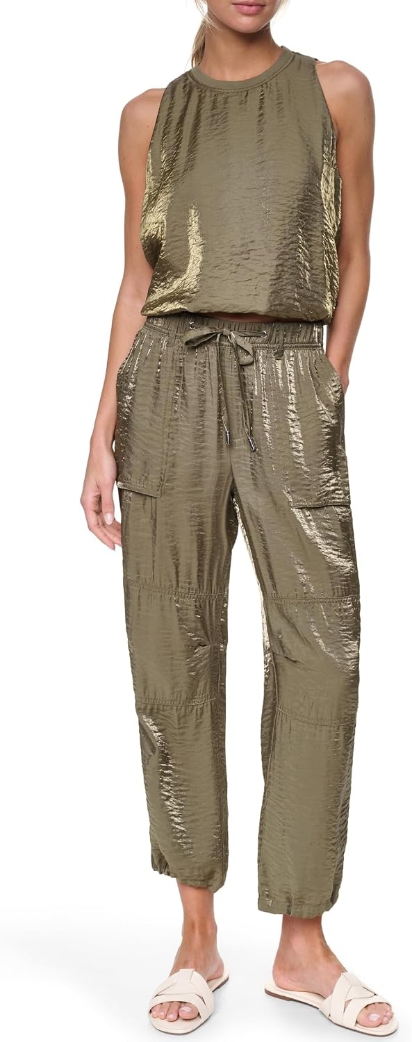 image:imageNautica Womens Cotton Poplin Caspian Utility PantBurnt Olive