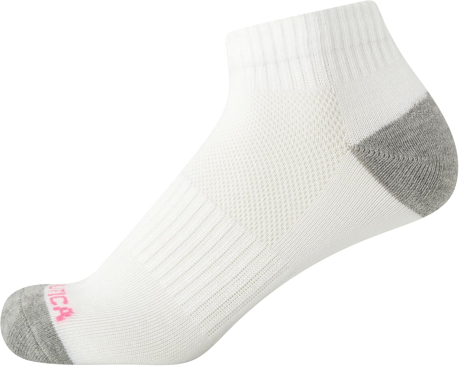 image:imageNautica Womens Quarter Cut Moisture Control Athletic Socks with Cushioned Comfort 12 PackClassic White