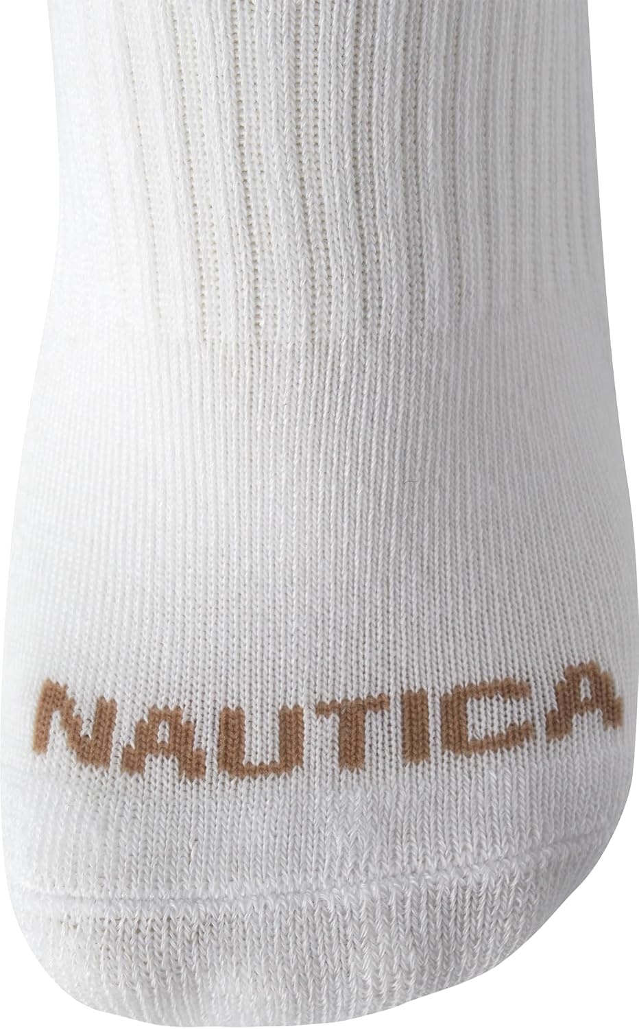 image:imageNautica Womens Quarter Cut Moisture Control Athletic Socks with Cushioned Comfort 12 PackWhite Stripe