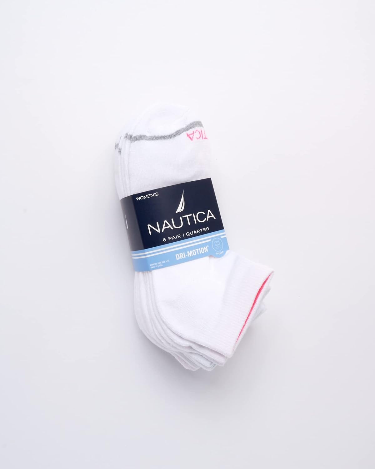 image:imageNautica Womens Quarter Socks 6 Pack Cushioned Moisture Wicking Athletic Quarter Socks for WomenWhite